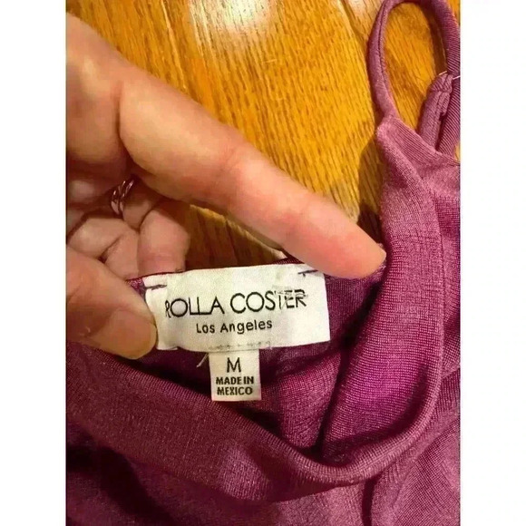 Rolla Coster Los Angeles Women's Purple Spaghetti Strap Dress Medium Y2K 90s - Picture 2 of 5